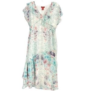 Sundance Slow Dance Floral Ruffle Silk Dress‎ - P 4